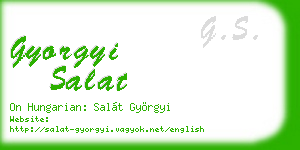 gyorgyi salat business card