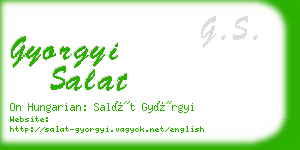 gyorgyi salat business card